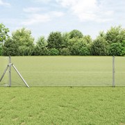 vidaXL Φράκτης Ενωμένων Συρμάτων  με 7 Στυλους 0.4x10 μ Γαλβανισμένος Χάλυβας