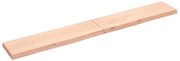 vidaXL Ράφι Τοίχου 220x30x(2-6) εκ. από Ακατέργαστο Μασίφ Ξύλο Δρυός