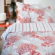 Κουβερλί King Size 2 Όψεων (240x260) + Διακοσμητικές Μαξιλαροθήκες S-F Quiberon Corail P5B675002