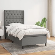 ΚΡΕΒΑΤΙ BOXSPRING ΜΕ ΣΤΡΩΜΑ ΣΚΟΥΡΟ ΓΚΡΙ 80X200 ΕΚ. ΥΦΑΣΜΑΤΙΝΟ 3131626