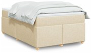 ΚΡΕΒΑΤΙ BOXSPRING ΜΕ ΣΤΡΩΜΑ ΚΡΕΜ 120X190 ΕΚ. ΥΦΑΣΜΑΤΙΝΟ 3285364