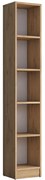 Βιβλιοθήκη Goldie pakoworld φυσικό-λευκό 30x25x170εκ 182-000063