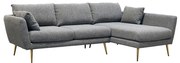 SCANDI ΚΑΝΑΠΕΣ ΓΩΝΙΑ ΔΕΞΙΑ ΓΚΡΙ 240x160xH85cm 01-2423
