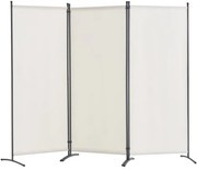 VEVOR Room Divider 3-Panel Folding Privacy Screen Fabric Partition Office White
