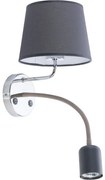 Απλίκα Φωτιστικό Τοίχου Maja με LED σποτ χρώμιο TK Lighting-2427-Γκρι 2427