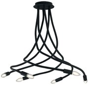 Φωτιστικό Οροφής Lover I-LOVER-6-NERO 6xE14 Φ18cm 100cm Black Luce Ambiente Design Μέταλλο