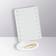 Επιτραπέζιος Καθρέφτης Με Led &amp; Ραφάκι (16.7x11.9x26.1) F-V Mirror 206973