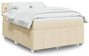 ΚΡΕΒΑΤΙ BOXSPRING ΜΕ ΣΤΡΩΜΑ ΚΡΕΜ 140X200 ΕΚ. ΥΦΑΣΜΑΤΙΝΟ 3289403