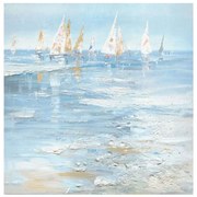 Πίνακας Καμβάς Watery I 296-000017 100x3x100cm Multi Inart Τετράγωνοι Καμβάς