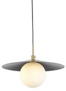 Φωτιστικό Οροφής Κρεμαστό Globie SUH12BK 1XG9 Φ10cm Gold-Black Aca