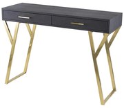 Artekko Console Κονσόλα Μαύρο με Χρυσά Πόδια Ξύλο/Μέταλλο (78x37x110)cm