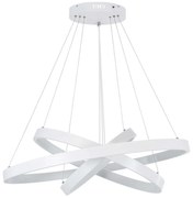 Φωτιστικό Οροφής Nemesis Trio 61171-DECO Φ40/60/80cm Με Τηλεχειριστήριο Dim Led 14723lm 120W White GloboStar