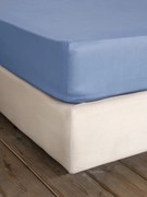 ΣΕΝΤΟΝΙ ΓΙΓΑΣ ΜΕ ΛΑΣΤΙΧΟ 180x200cm NIMA - SUPERIOR SATIN DENIM BLUE