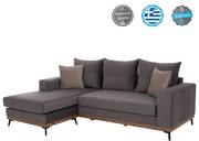 Γωνιακός Καναπές PORTOFINO C3252.01 Αναστρέψιμος Ύφασμα Αλέκιαστο Γκρί 240x165x92Υεκ. 240x165x92 εκ.