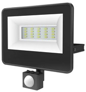 BLACK SENSOR LED SMD FLOOD LUMINAIRE IP66 20W 4000K 2070Lm 230V AC RA80 ACA V2040S