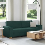vidaXL 3-Θέσιος καναπές Σκούρο πράσινο 220 x 78 x 84 εκ. ύφασμα