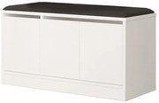 Παπουτσοθήκη-Σκαμπό Firefly pakoworld λευκό 89.5x35.5x46εκ