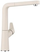 Blanco Avona-S SILGRANIT® Soft White Μπαταρία Κουζίνας με Περιστρεφόμενο Ρουξούνι και Αποσπώμενο ντους