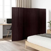 vidaXL Διαχωριστικό Δωματίου Σκούρο Καφέ 250 x 165 εκ. Μπαμπού