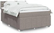 Κρεβάτι Boxspring με Στρώμα Taupe 140x200 εκ. Υφασμάτινο