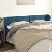 Κεφαλάρι με Πτερύγια Σκούρο Μπλε 163x23x78/88 εκ. Βελούδινο - Μπλε