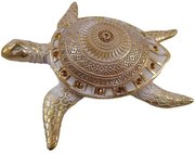 Διακοσμητικό Αντικείμενο Turtle 269-124-184 20x19x6cm Beige-Gold Πολυρεσίνη