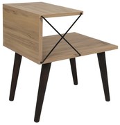 Βοηθητικό τραπέζι-κομοδίνο Gather pakoworld sonoma-καρυδί 50x40x55εκ