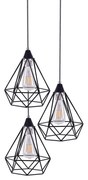 Φωτιστικό Οροφής Τρίφωτο Homelighting Mila 77-4347 Black