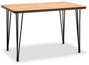 Τραπέζι Rocky Megapap μεταλλικό - Mdf χρώμα μαύρο - καρυδί120x70x77εκ. GP016-0097