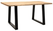 Intrahome Τραπέζι SIERRARA Intrahome μασίφ ξύλο ακακίας 3.7-4εκ σε φυσική απόχρωση με μαύρα μεταλλικά πόδια 180x90x76εκ | SKU: INTRAPA-483111117