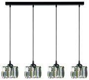 Κρεμαστό Φωτιστικό Ράγας 4xE27 1551-3/4 Arkolight-1551-3/4-Μαύρο 1551-3/4