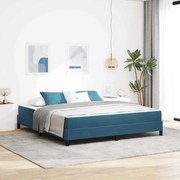 vidaXL Κρεβάτι box spring με στρώμα Σκούρο Μπλε 180 x 200 cm Βελούδο