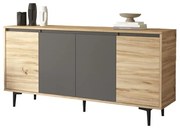Μπουφές "VIANA" σε atlantic pine/ανθρακί χρώμα 160x40x79 100-03629