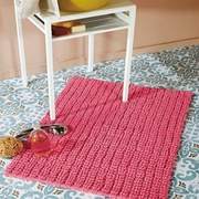 Πατάκι Μπάνιου Trevor 14 Bright Pink Kentia 50X60 100% Βαμβάκι