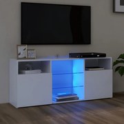 Έπιπλο Τηλεόρασης με LED Λευκό 120x30x50 εκ. 804301