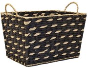 Καλάθι Rush 00.06.67418 34x24x20cm Black Ψάθα