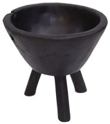 Μπολ Tripto 0490114 (25x25x25) Black Soulworks Ξύλο