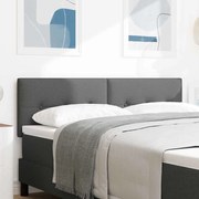 vidaXL LED Κεφαλάρι με φώτα λωρίδας LED Σκούρο Γκρι 160 cm ύφασμα