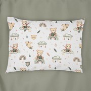 Βρεφική Μαξιλαροθήκη (35x45) Dimcol Cloudy Bear 581 White - Olive
