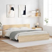 vidaXL Πλαίσιο Κρεβατιού με Κεφαλάρι Sonoma Δρυς 160 x 200 εκ.