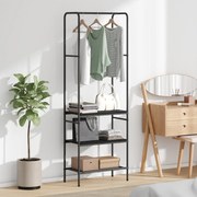 vidaXL Ράφι ρούχων με ράφια με ράφι Μαύρη δρυς 60 x 30 x 171 εκ