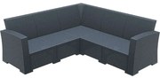 Καναπές Γωνία MONACO Ανθρακί PP 207x207x79cm