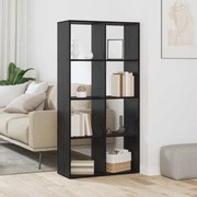 vidaXL Βιβλιοθήκη Μαύρη δρυς 69.5 x 29 x 137.5 εκ Επεξεργασμένο ξύλο