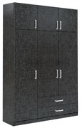 Ντουλάπα ArteLibre BENGTA Μαύρο Μοριοσανίδα 150x60x240cm-14370141