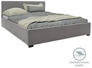Κρεβάτι Norse διπλό pu γκρι ματ με αποθηκευτικό χώρο 160x200εκ 167x211x86 εκ.