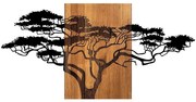 Διακοσμητικό Τοίχου Acacia Tree 899SKL2316 144x3x70cm Black-Walnut Wallity Metal,Wood