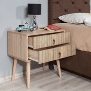 Κομοδίνο Soho Megapap χρώμα sonoma 60x40x61εκ.