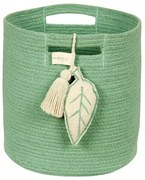 Καλάθι Αποθήκευσης Leaf LOR-BSK-LEAF-GR Green 30X30X30Cm Lorena Canals Cotton
