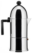 Καφετιέρα Espresso La Cupola A9095/6 B 10x28,5cm 300ml 6Cups Clear-Black Alessi Stainless Steel