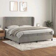 ΚΡΕΒΑΤΙ BOXSPRING ΜΕ ΣΤΡΩΜΑ ΑΝΟΙΧΤΟ ΓΚΡΙ 200X200 ΕΚ. ΒΕΛΟΥΔΙΝΟ 3129111